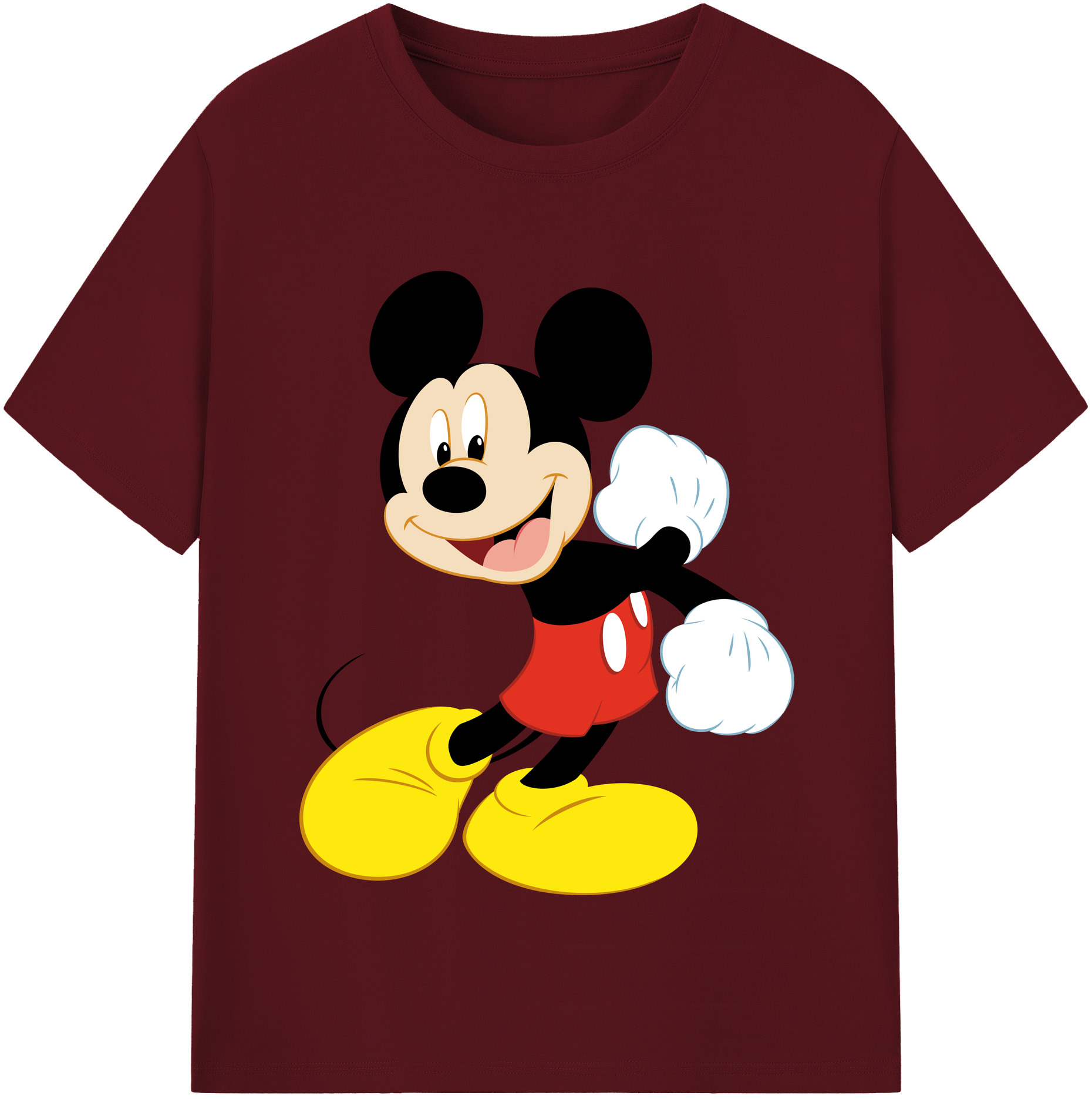 （画像用） ミッキーマウス Mickey Mouse 綿100％半袖Tシャツ（フロントプリント）